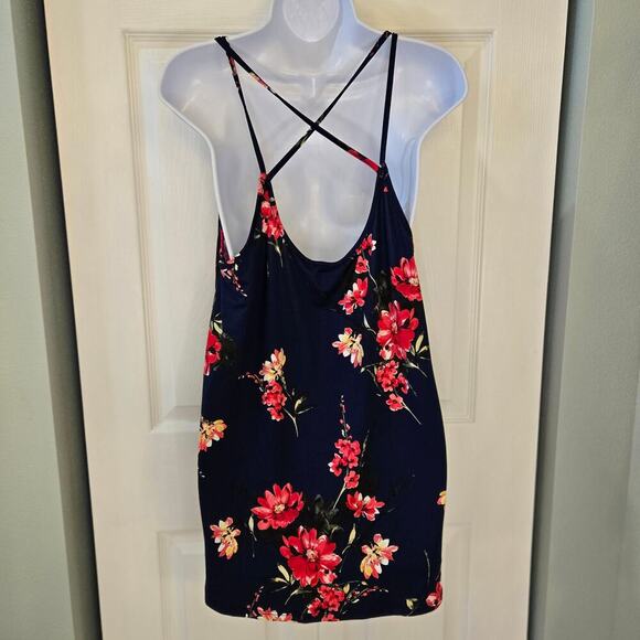 Papermoon Stitch Fix Basima Strappy Back Knit Navy P2XL Floral Tank Whimsygoth - Picture 5 of 9